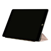 Glam Rose Gold Pink Glitter Drips Monogram Script iPad Pro Cover (Folded)