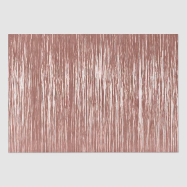 Glam Rose Gold Sparkle Stripes  Tissue Paper (Front)