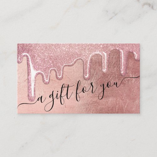 Glam Rose Gold Thick Glitter Drip Gift Certificate
