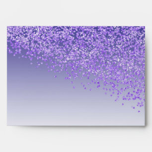 Glam Royal Purple Sparkle Glitter 5x7 Envelope