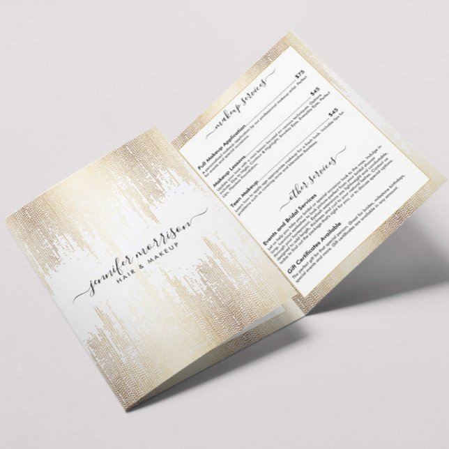 Glam Script Gold Confetti Rain Brochure (Creator Uploaded)