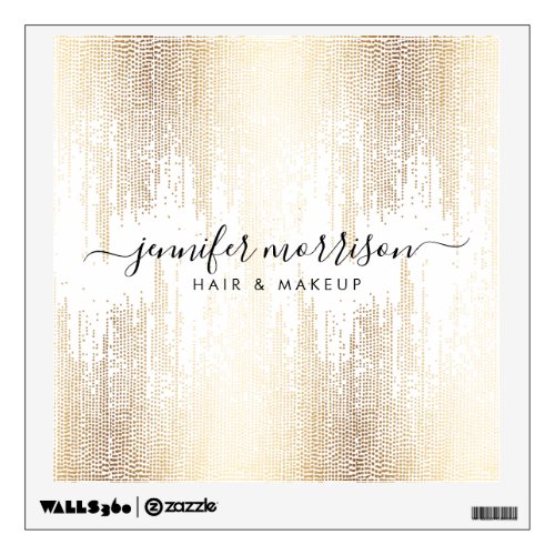 Glam Script Gold Confetti Rain Wall Decal