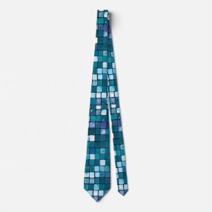 Glam Sequins Grid Texture Modern Pattern Neck Tie