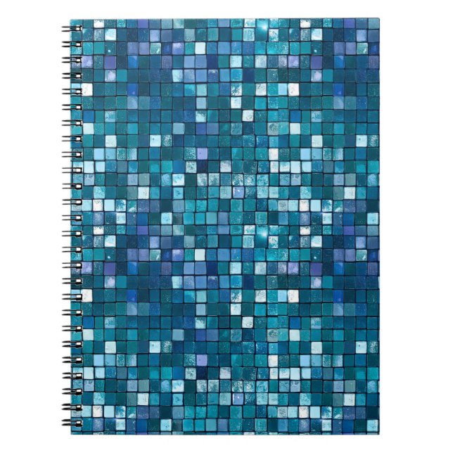 Glam Sequins Grid Texture Modern Pattern Notebook (Front)
