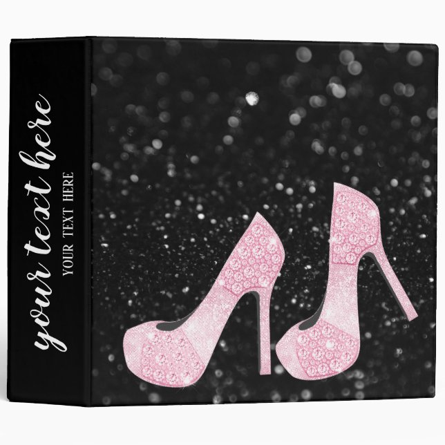 Glam Shoes High Heels 3 Ring Binder (Front/Spine)