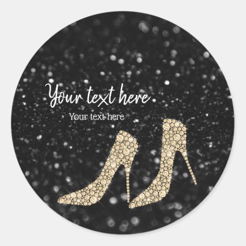 Glam Shoes High Heels for all occasions Classic Round Sticker