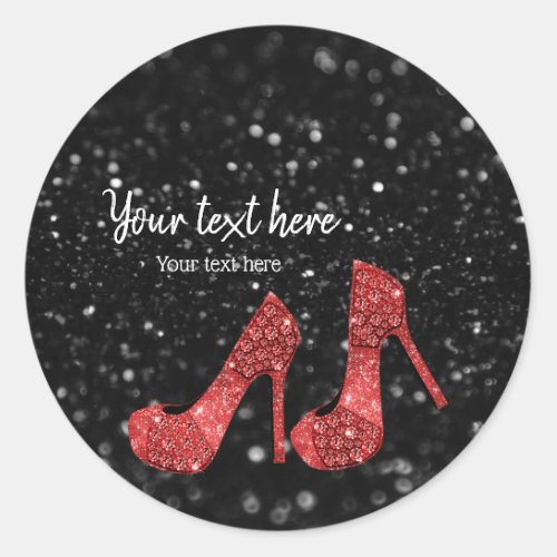 Glam Shoes High Heels for all occasions Classic Round Sticker