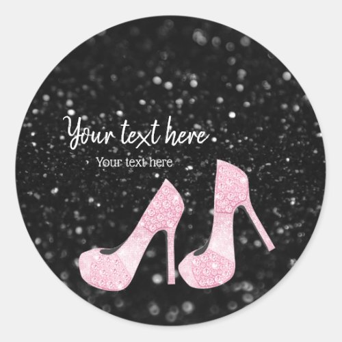 Glam Shoes High Heels for all occasions Classic Round Sticker