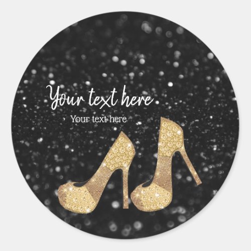 Glam Shoes High Heels for all occasions Classic Round Sticker