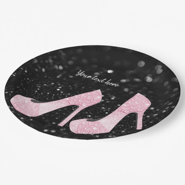 Glam Shoes High Heels for all occasions Paper Plates (Angled)
