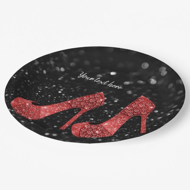 Glam Shoes High Heels for all occasions Paper Plates (Angled)
