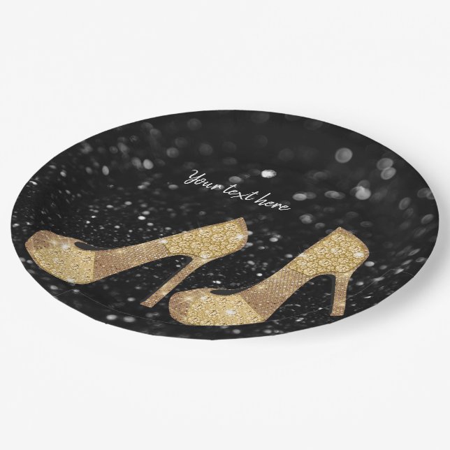 Glam Shoes High Heels for all occasions Paper Plates (Angled)