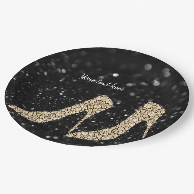Glam Shoes High Heels for all occasions Paper Plates (Angled)
