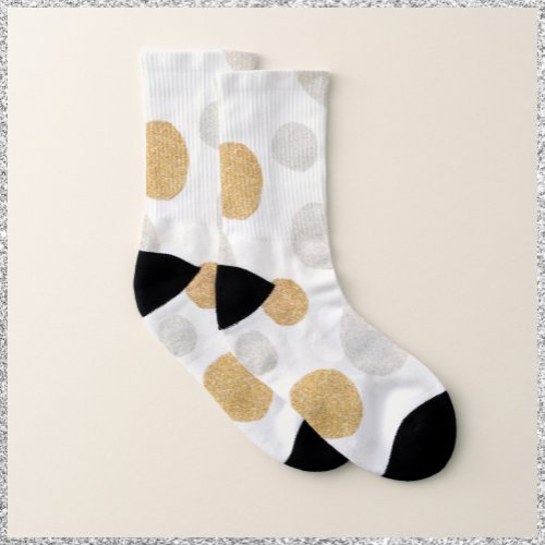 Glam Silver and Gold Glitter Socks
