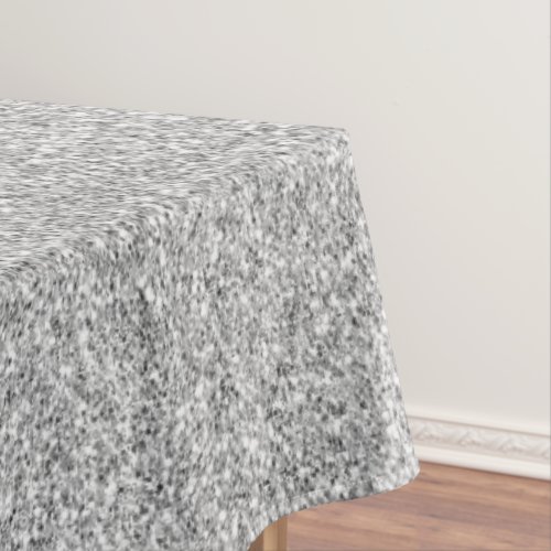 Glam Silver Glitter Glitz      Tablecloth