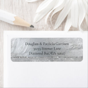 Glam Silver Sparkle Label