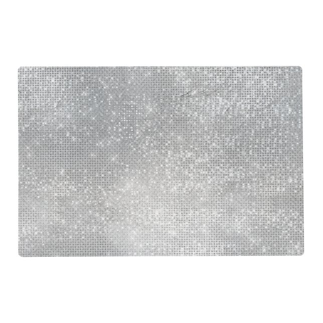 Glam Silver Sparkle Placemat (Front)