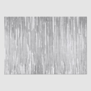 Glam Silver Sparkle Stripes Wedding Tissue Paper