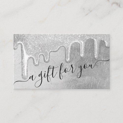 Glam Silver Thick Glitter Drip Gift Certificate