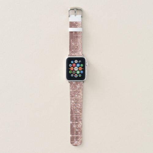 Glam Skin Rose gold Glitter Drips Luxury Sleek Apple Watch Band