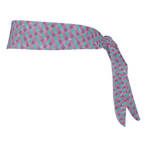 Glam Sparkle Mermaid Scale Pastel Glitter Shiny Tie Headband