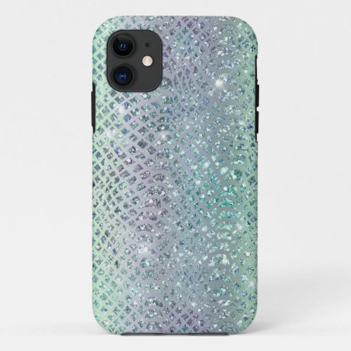 Glam Sparkly Diamond Snakeskin Pattern iPhone 11 Case