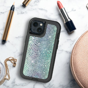 Glam Sparkly Diamond Snakeskin Pattern iPhone 13 Case
