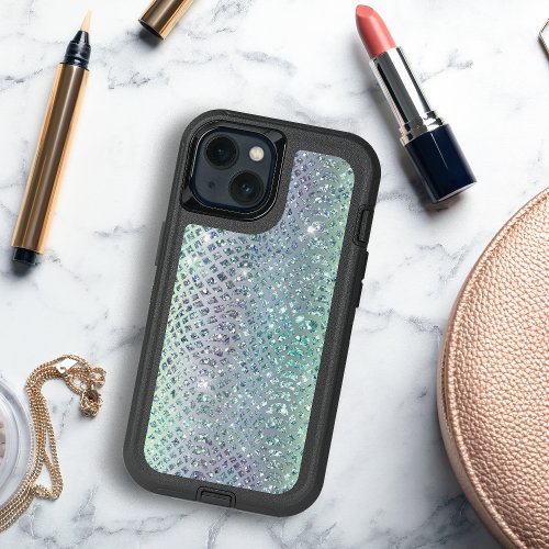 Glam Sparkly Diamond Snakeskin Pattern iPhone 13 Case