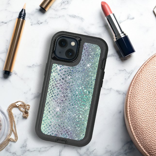 Glam Sparkly Diamond Snakeskin Pattern Otterbox iPhone Case (Creator Uploaded)