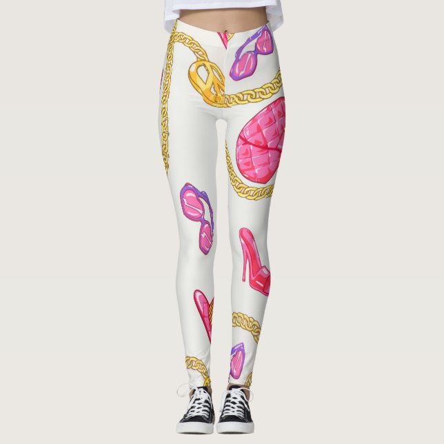 Glam Street Leggings Pink Gold (Front)
