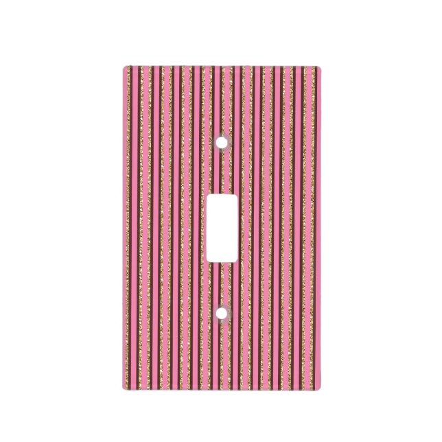 Glam Stripe Light Switch Cover (Front)