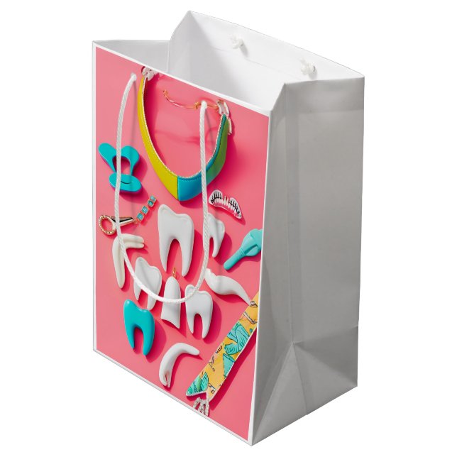 Glam Tooth Medium Gift Bag (Back Angled)