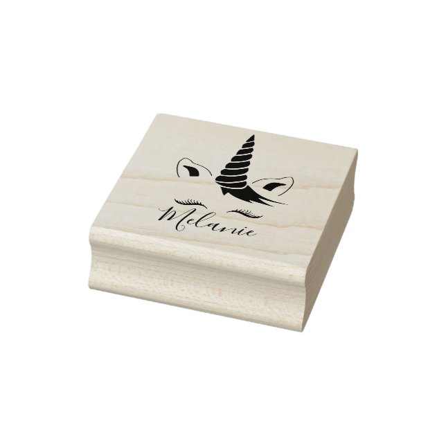 Glam Unicorn Rubber Stamp (Stamp)