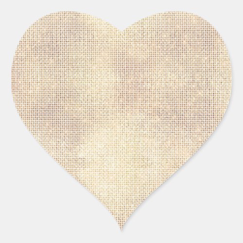 Glam White Gold Sparkle Heart Sticker