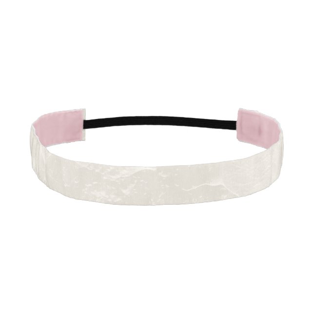 Glam White Ivory Pearl Bridal Shower Athletic Headband (Front)