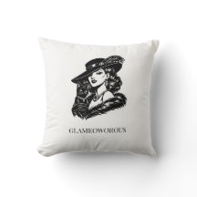 Glam Woman with Cat Fashion Illustration