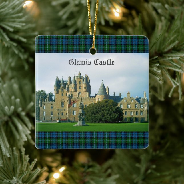 Glamis Castle Angus Scotland Scenic   Ceramic Ornament (Tree)