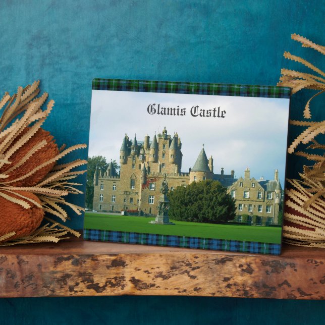 Glamis Castle Angus Scotland Scenic Tabletop Plaque (Side)