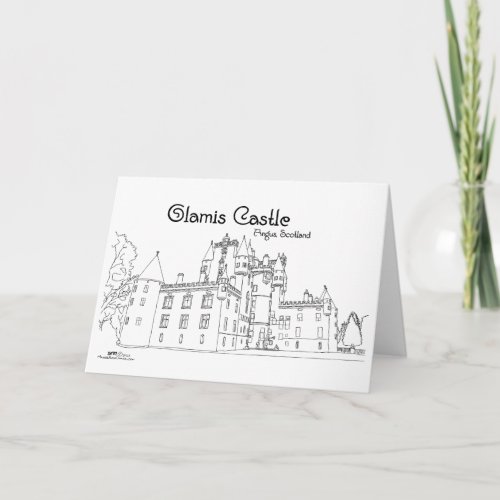 Glamis Castle Scotland Card