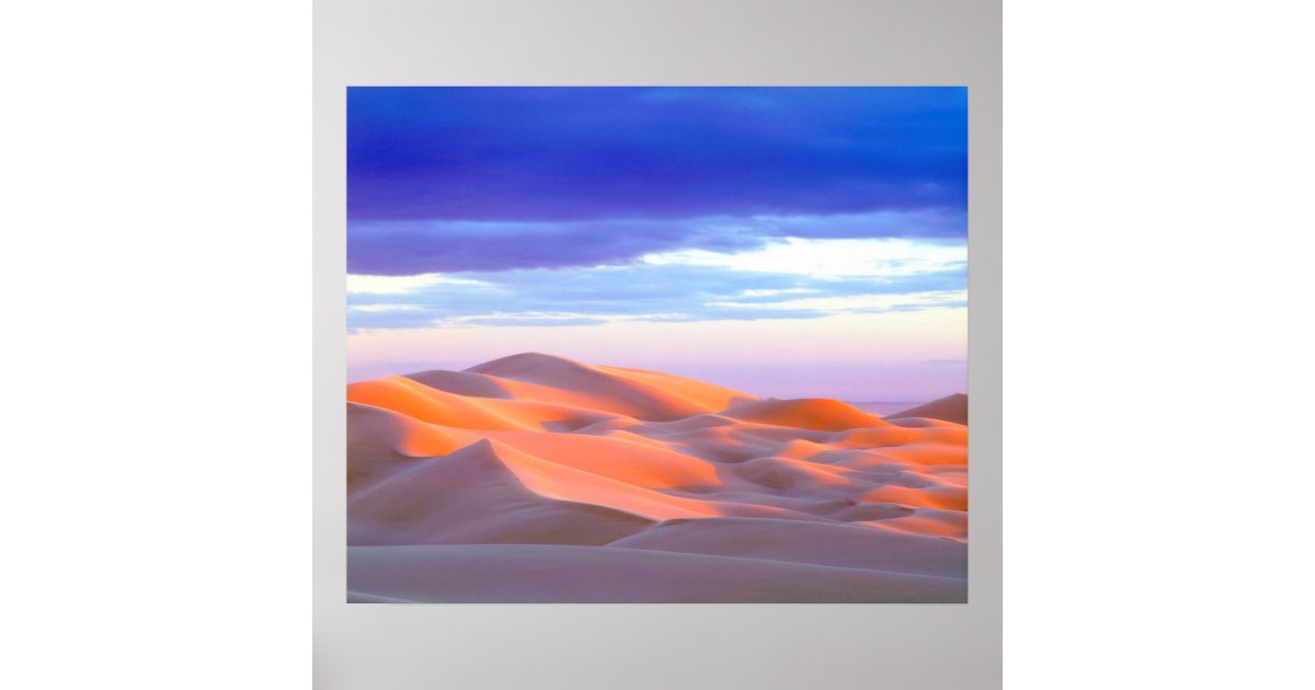 Glamis Sand Dunes at sunset Poster | Zazzle