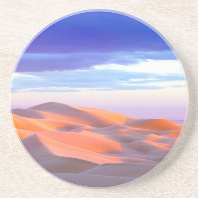 Glamis Sand Dunes at sunset Sandstone Coaster (Front)