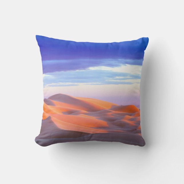 Glamis Sand Dunes at sunset Throw Pillow (Front)