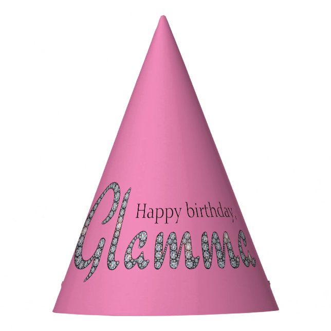 Glamma bling custom background color party hat (Front)