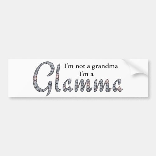 Glamma bling design bumper sticker
