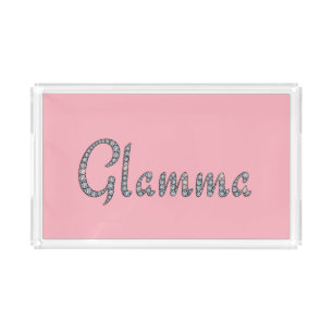 Glamma bling design serving tray