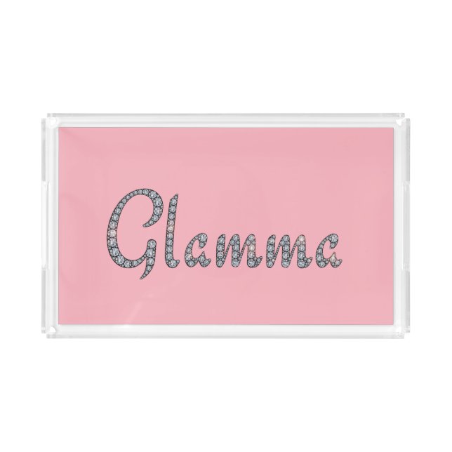 Glamma bling design serving tray (Front)