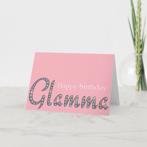 Glamma bling greeting card