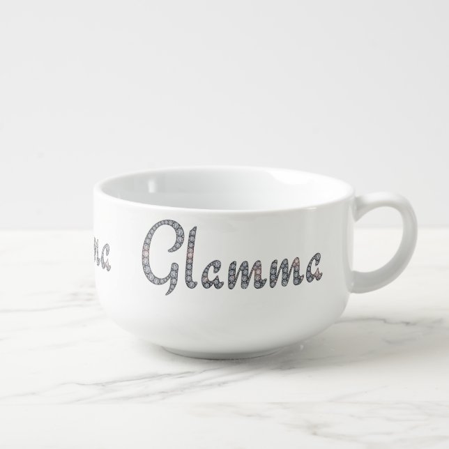 Glamma bling Soup Mug (Left)