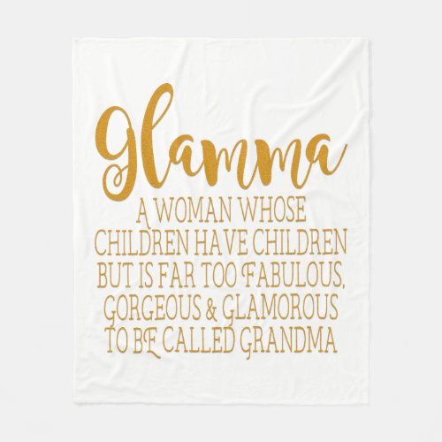 Glamma _ Fabulous Grandma Fleece Blanket