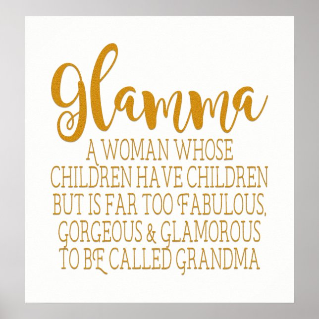 Glamma - Fabulous Grandma Poster (Front)